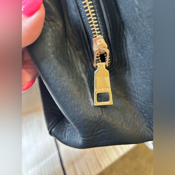 Parisian Chic Bebe Black and Gold Quilted Shoulder Bag. - Picture 8 of 14